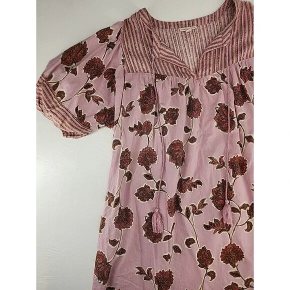 Knox Rose XL | Boho Peasant Prairie Western Ditsy Floral Bubble Sleeve Dress - Picture 1 of 7